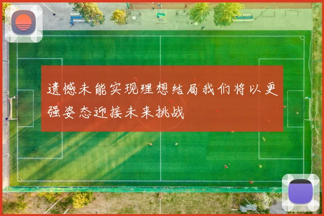 遗憾未能实现理想结局我们将以更强姿态迎接未来挑战